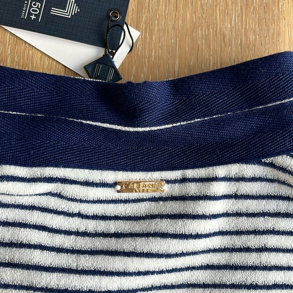 NWT cabana Life navy stripe terry tunic. UPF 50+ - Picture 5 of 9